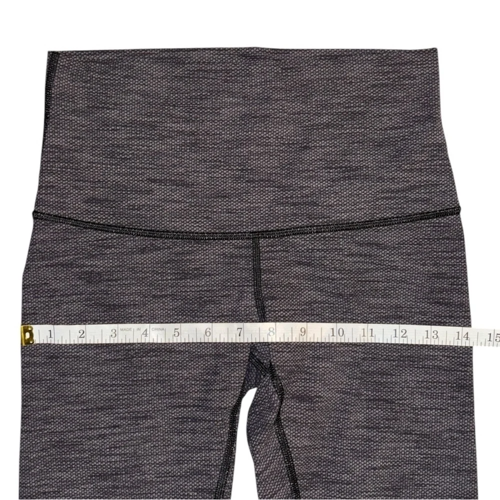 Lululemon Wunder Under High Crop Heather Black Sz 6